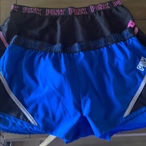 Pink track shorts 2 pair size M